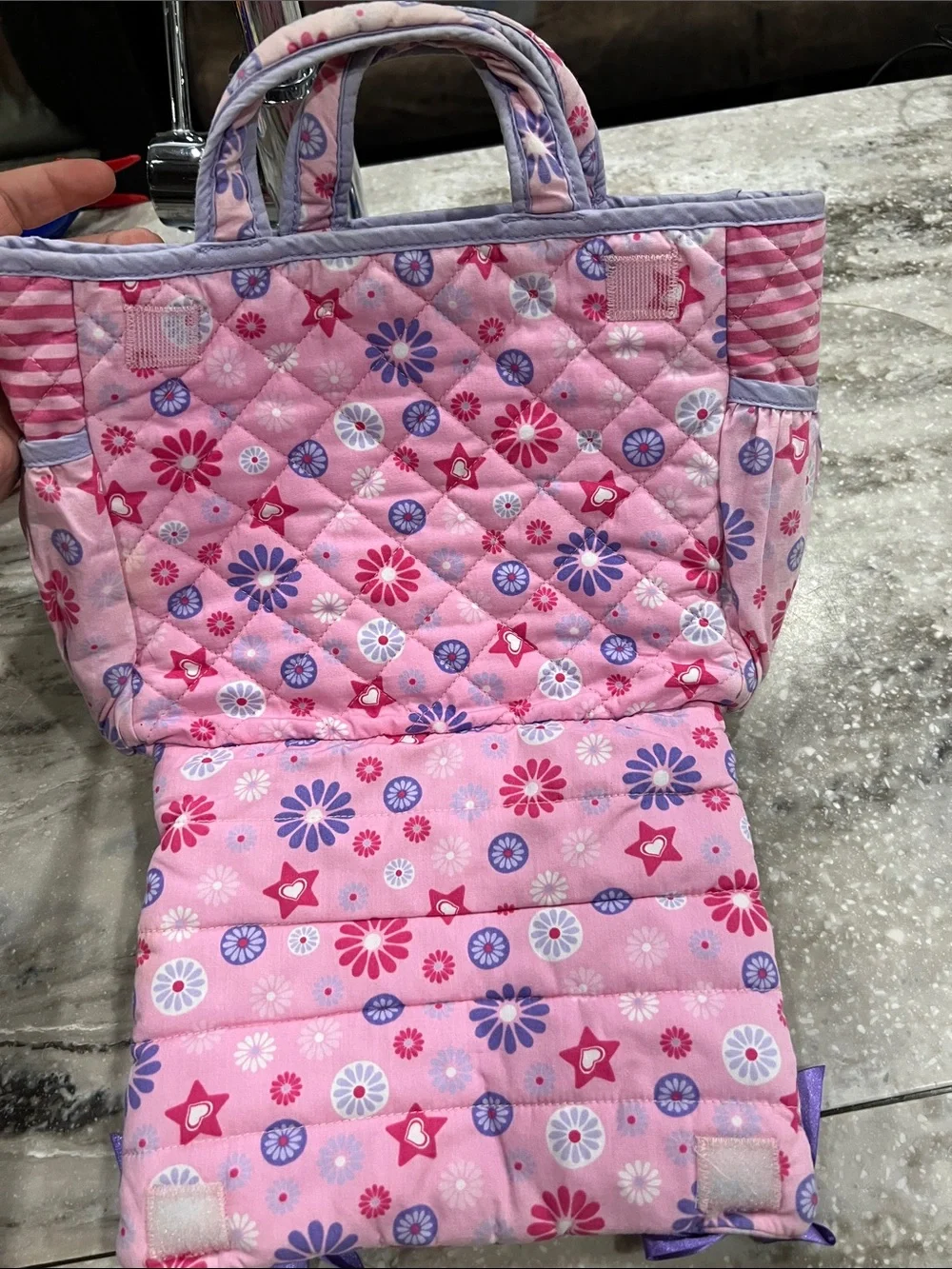 American Girl Bitty Baby Diaper Bag – Pink & Purple